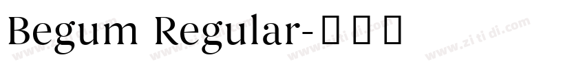 Begum Regular字体转换